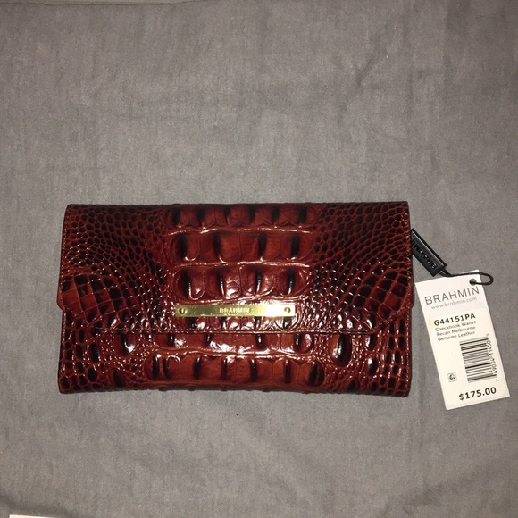 brahmin dark rum wallet